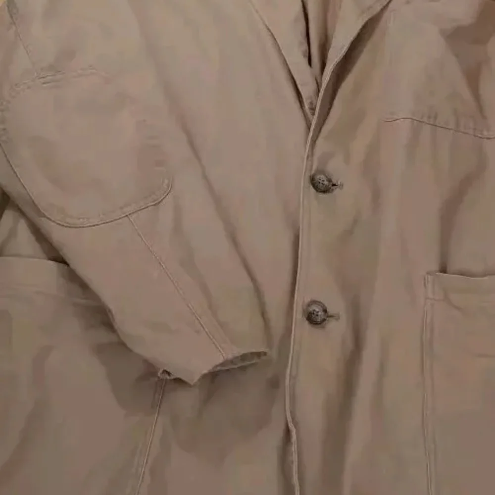 Duluth Chore Sports Coat Blazer Jacket Men L Fire Hose Canvas Cargo Pocket Brown